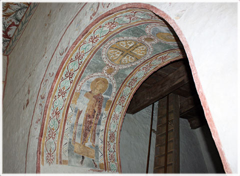 Bysantinska mlningar i tornbgen, Garde kyrka