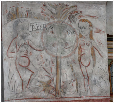 Adam och Eva i paradiset, Msterby kyrka