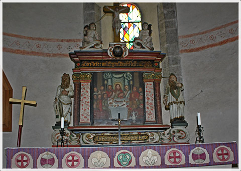 Stenkyrka kyrka, altaruppsats 1600-tal