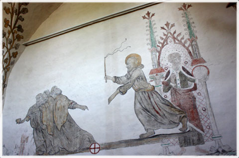 Jesus driver ut månglarna - foto: Bernt Enderborg