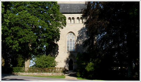 Undre delen av tornet p Dalhems medeltida kyrka